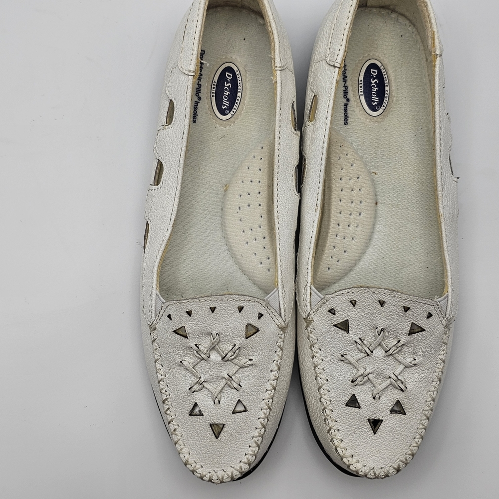 Dr scholls Advanced comfort white leather loafers